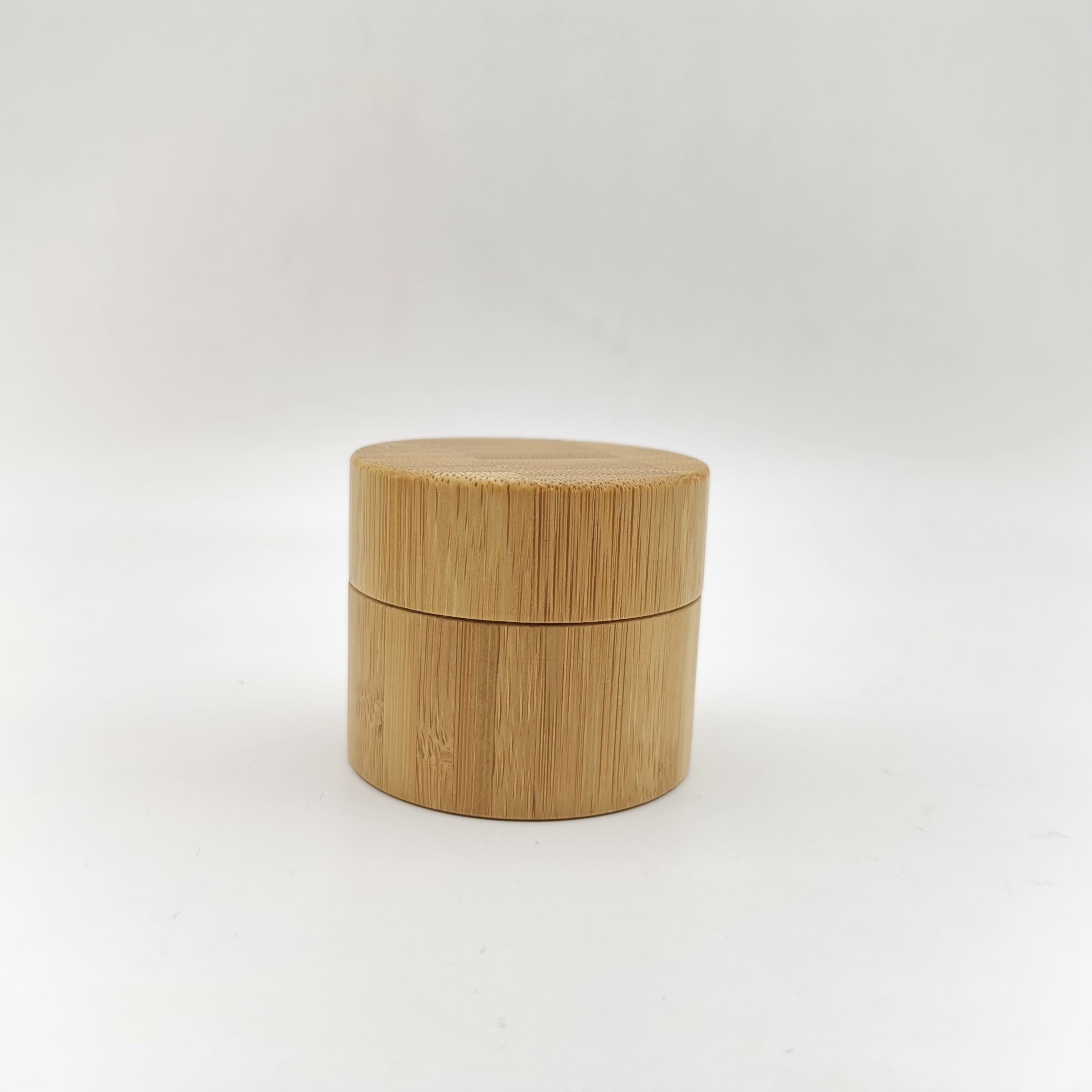 Luxury bamboo lid 30ml 50ml cream cosmetic jar amber black frosted glass cosmetic jar