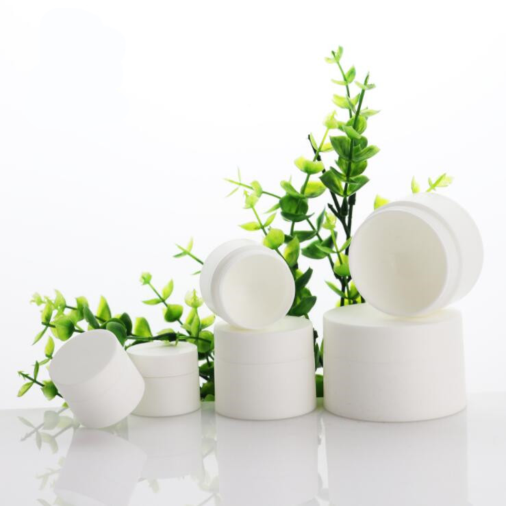 Luxury beauty cream jar 5g 10g 15g 20g 30g 50g empty white cosmetic plastic bottle jar