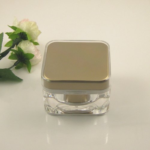 Luxury biodegradable plastic cosmetic packaging cream jar