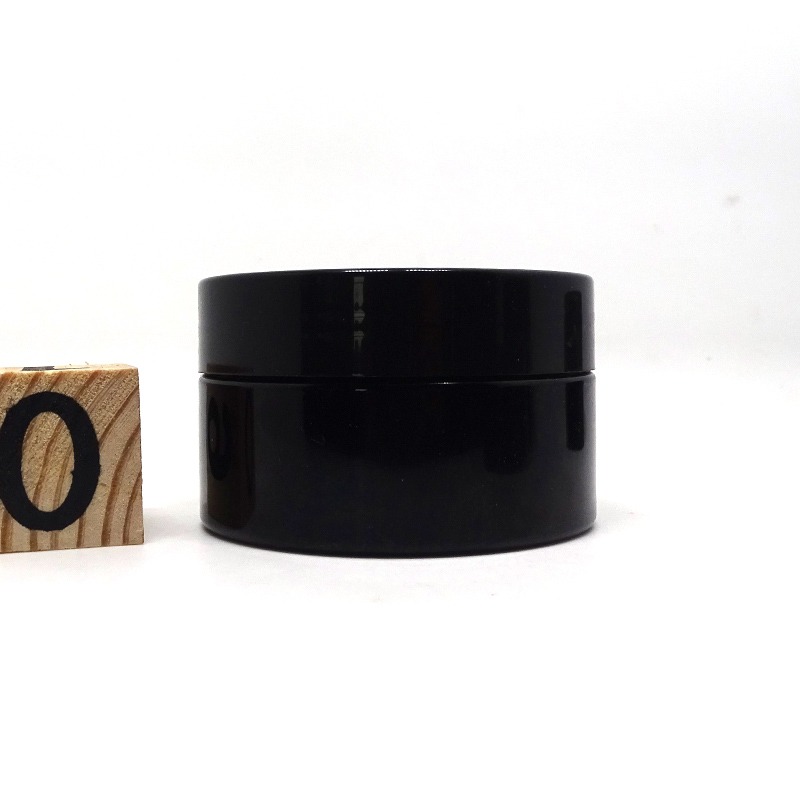 Luxury black PET screw top 1 oz 2 oz 3 oz 4 oz 8 oz cosmetic packaging plastic container