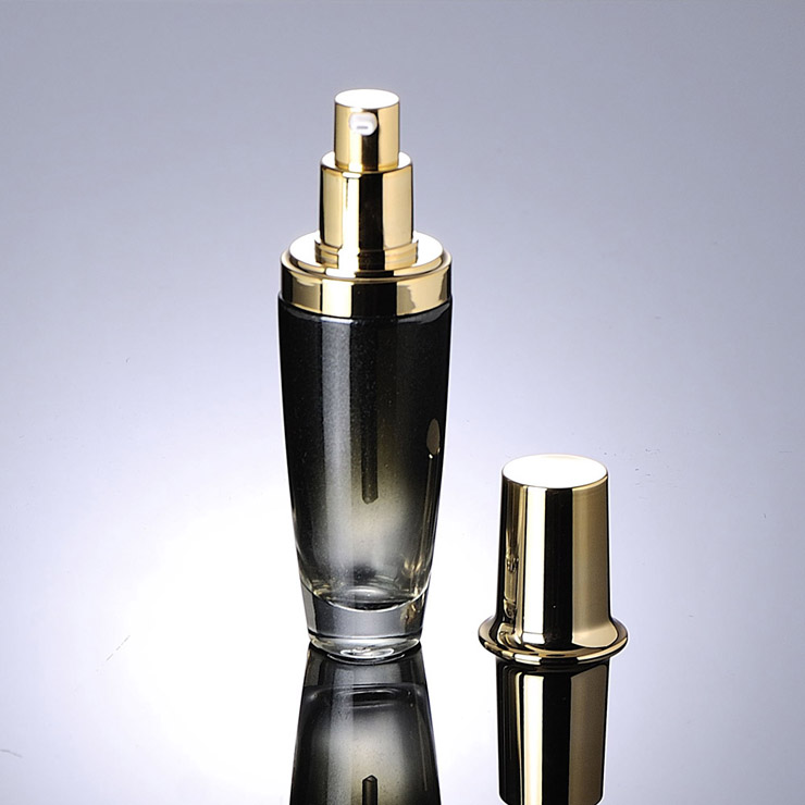 Luxury black cosmetic jar 20g 30g 50g glass jar for cosmetic cream