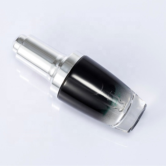 Luxury black dropper bottle 30ml Genifique Youth Activating glass essential oil bottle for cosmetic packaging
