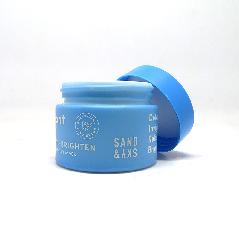 Luxury ceramic packaging 30g 50ml matte pink blue purple opal white glass cosmetic porcelain cream jar