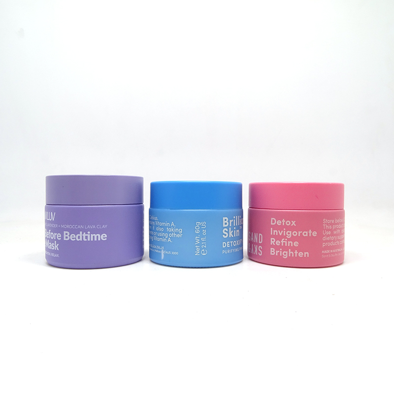 Luxury ceramic packaging 30g 50ml matte pink blue purple opal white glass cosmetic porcelain cream jar