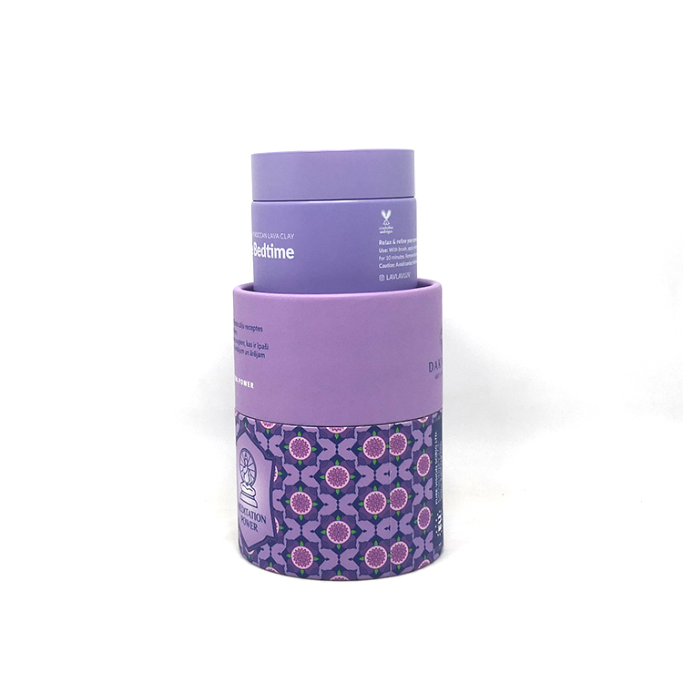 Luxury ceramic packaging 50 ml purple opal glass jar cosmetic with tube