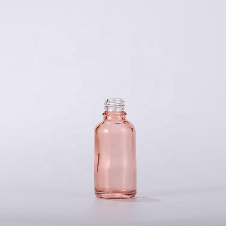 Luxury classic 1oz 30ml ml translucent rose gold glass dropper bottle with dropper lid