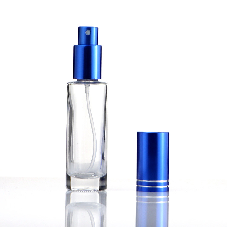 Luxury clear perfume cosmetic packaging clear glass bottles container for personal care