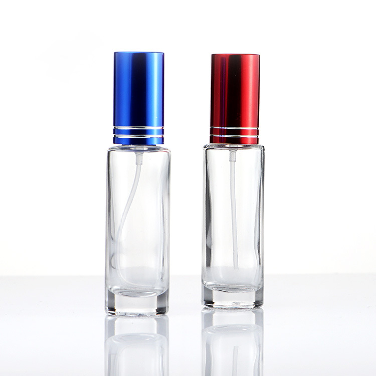 Luxury clear perfume cosmetic packaging clear glass bottles container for personal care