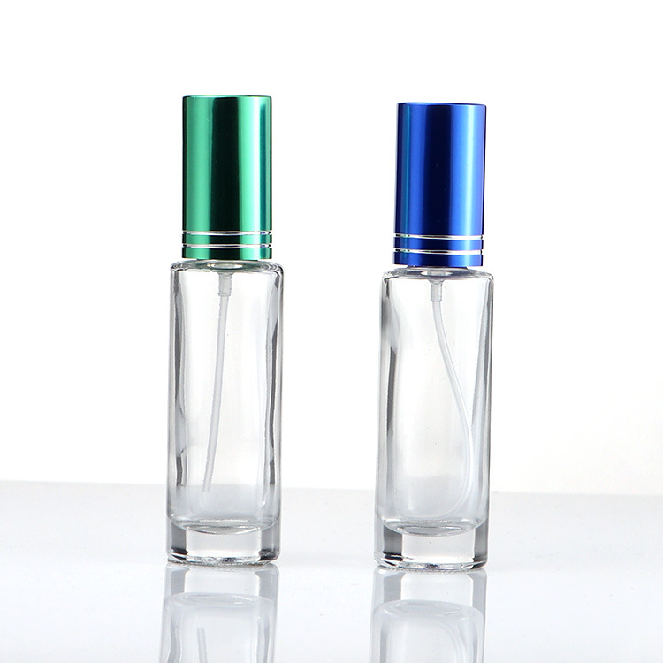Luxury clear perfume cosmetic packaging clear glass bottles container for personal care