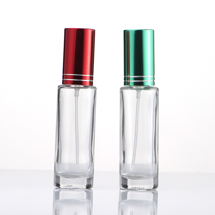 Luxury clear perfume cosmetic packaging clear glass bottles container for personal care