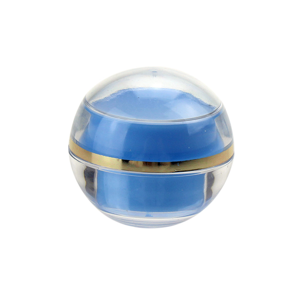 Luxury cosmetic blue double wall acrylic jar packaging acrylic cosmetic cream jar 5g