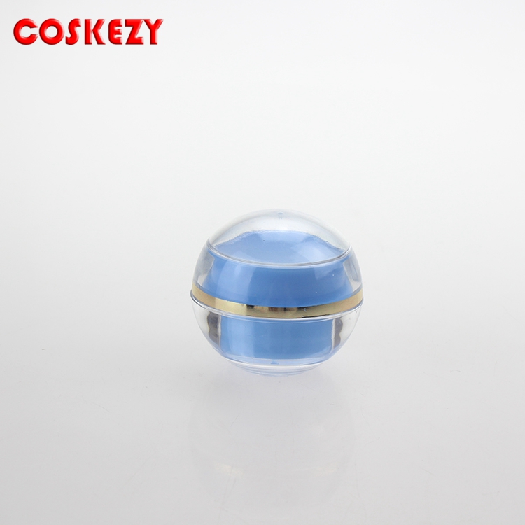 Luxury cosmetic blue double wall acrylic jar packaging acrylic cosmetic cream jar 5g