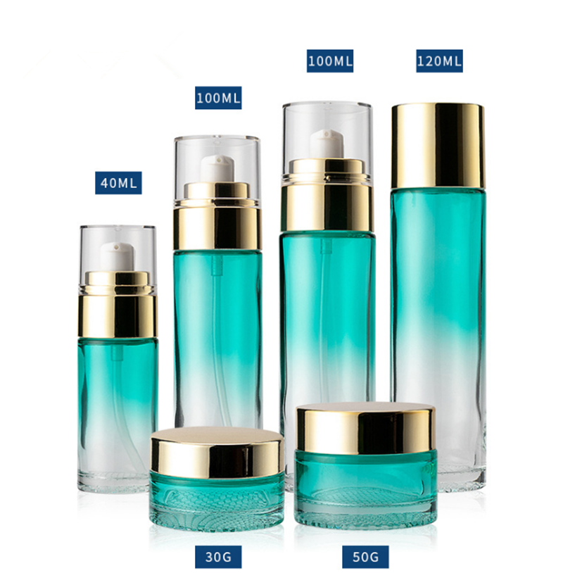 Luxury cosmetic bottle glass cosmetics containers and packaging 5g 10g 15g 20g 25g 30g 50g 100g 	 glass jars for creams and loti