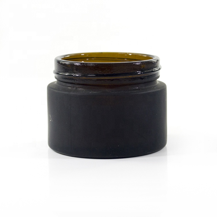 Luxury cosmetic containers clear amber 15g 20g 30g 50g glass jar with aluminum lid
