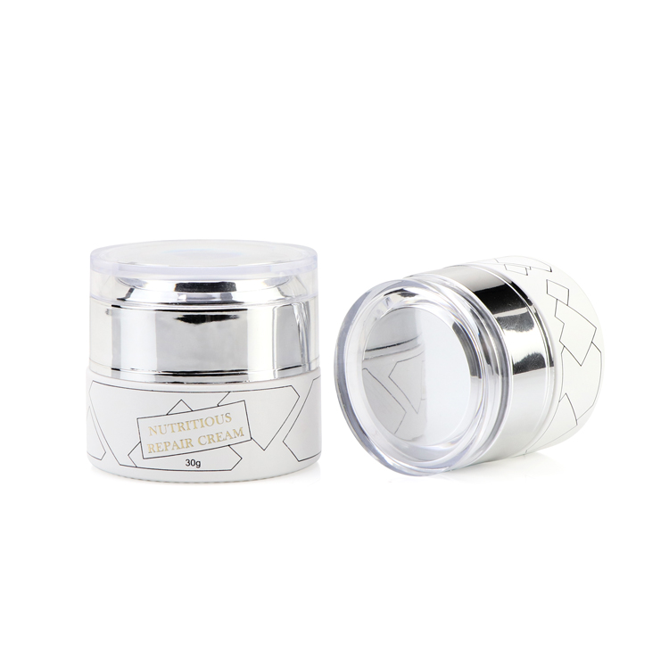 Luxury cosmetic cream packaging 20g 30g 50g rose gold glass cream jar with gold lid