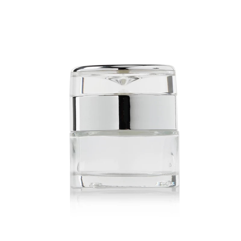 Luxury cosmetic cream packaging 20g 30g 50g rose gold glass cream jar with gold lid