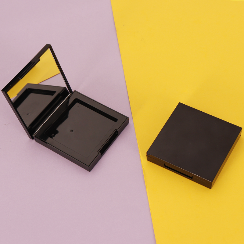 Luxury cosmetic empty square compact powder case container packaging for make up packing