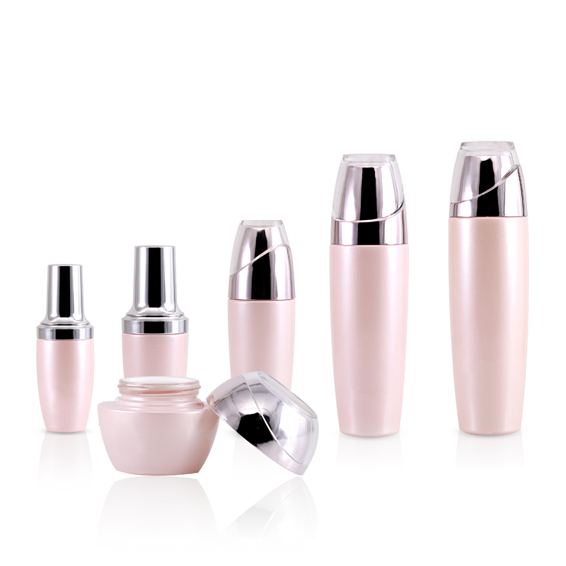 Luxury cosmetic glass container set cream jar lotion glass bottle
