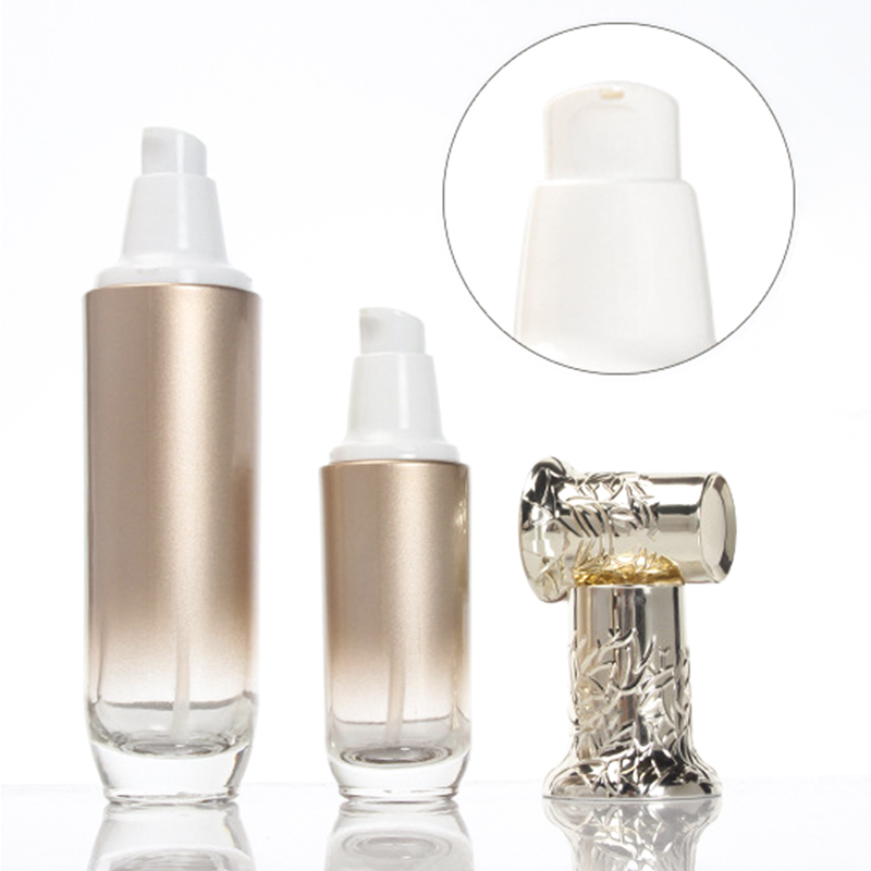 Luxury cosmetic glass containers cosmetic empty packaging bottles and jars