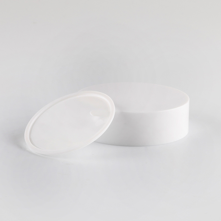 Luxury cosmetic packaging 30g 50g round transparent acrylic double layer cream jar with white ABS plastic lid