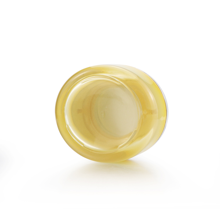 Luxury cosmetic packaging 50 g fancy empty face cream jars frosted body cream night care glass jars with shiny silver lid