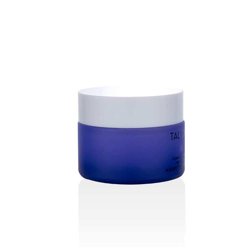 Luxury cosmetic packaging 5g 10g 20g 30g 50g 100g 200g body cream night skincare color frosted blue matte purple glass jars