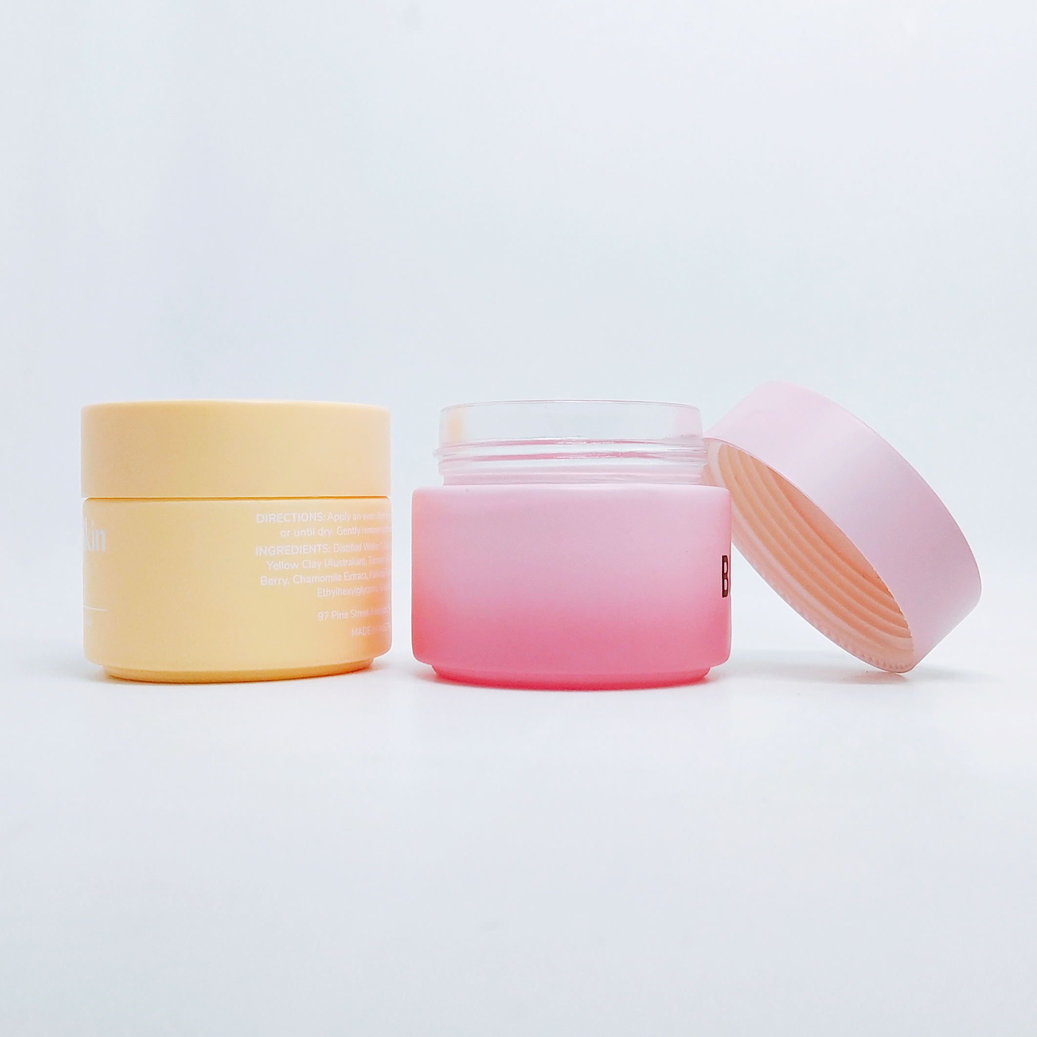 Luxury cosmetic packaging 5g 10g 20g 30g 50g 100g body cream night skincare color frosted blue matte purple glass jars