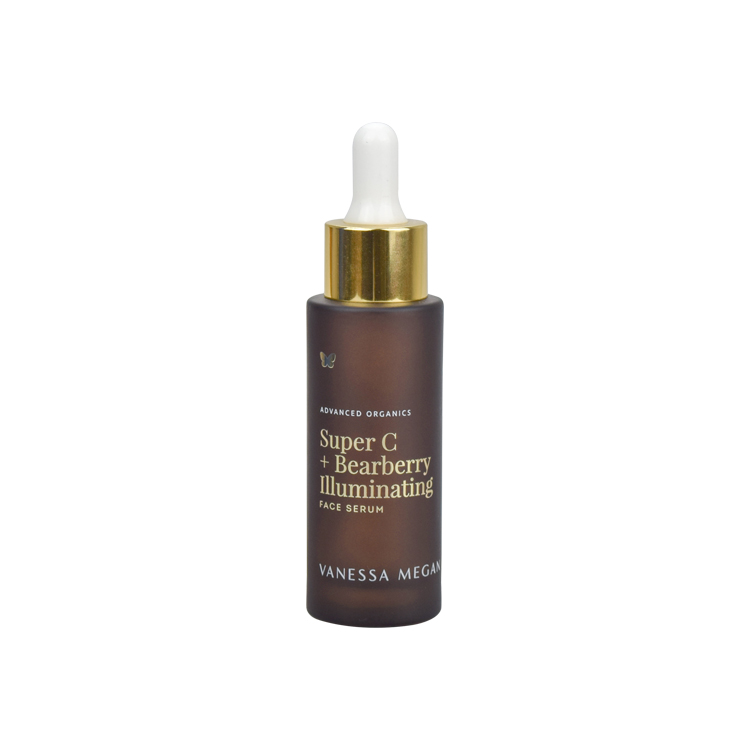 Luxury cosmetic packaging 5ml 15ml 30ml 100ml amber frosted face serum glass dropper bottle with hot stamping for skincare