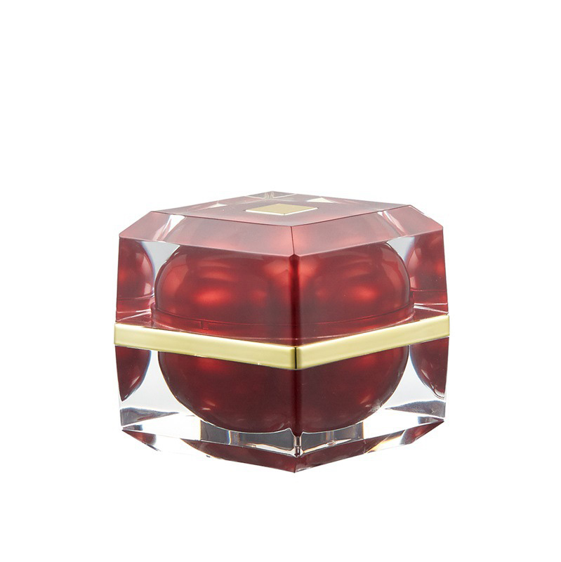 Luxury cosmetic packaging Clear square Plastic Cream Jar and bottle set for Beauty Care
