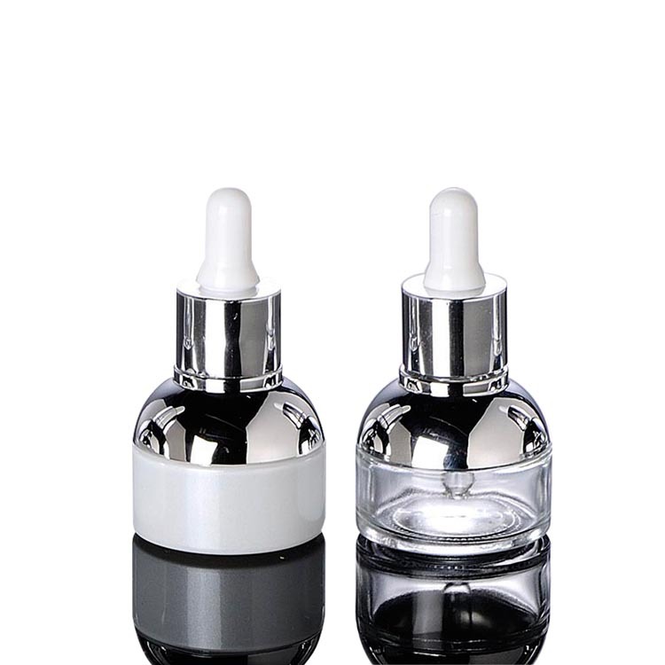 Luxury cosmetic packaging bottle 1oz fancy glass dropper bottle CBD oil serum packaging bottle 30ml 20ml 50ml