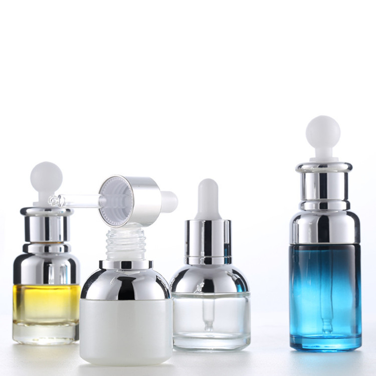 Luxury cosmetic packaging bottle 1oz fancy glass dropper bottle CBD oil serum packaging bottle 30ml 20ml 50ml