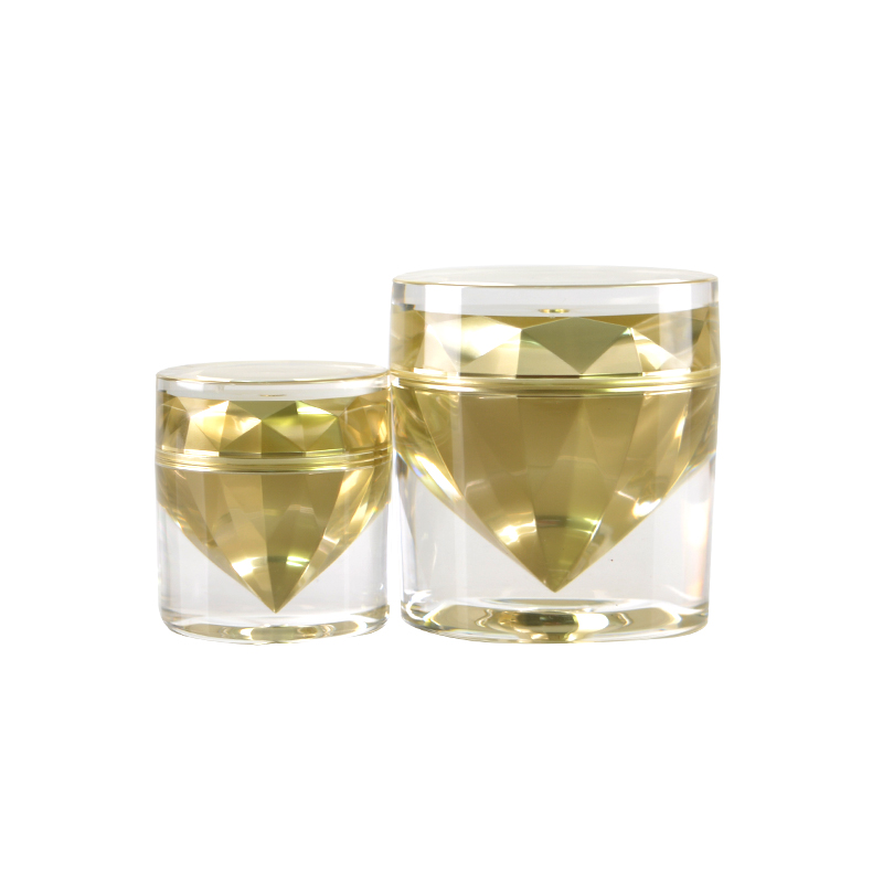 Luxury cosmetic packaging containers acrylic diamond cream jar