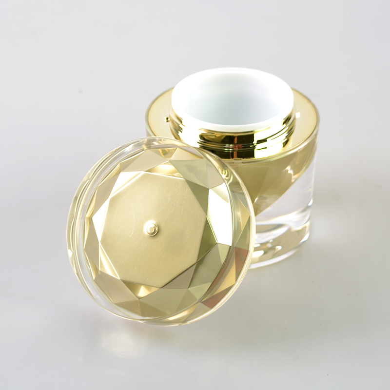 Luxury cosmetic packaging containers acrylic diamond cream jar