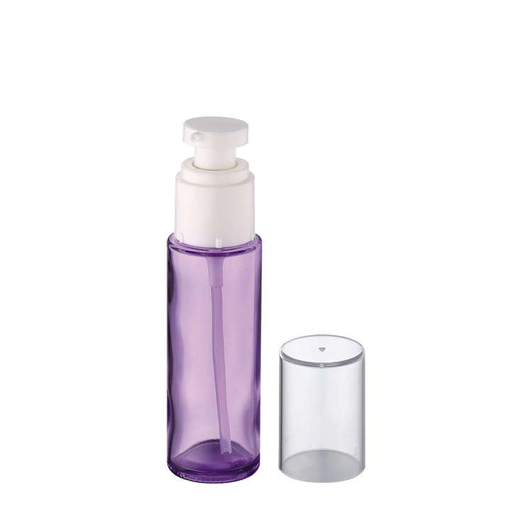 Luxury cosmetic packaging empty purple cosmetic containers 5g 10g 20g 30g 50g 100g glass face cream jar with white lid