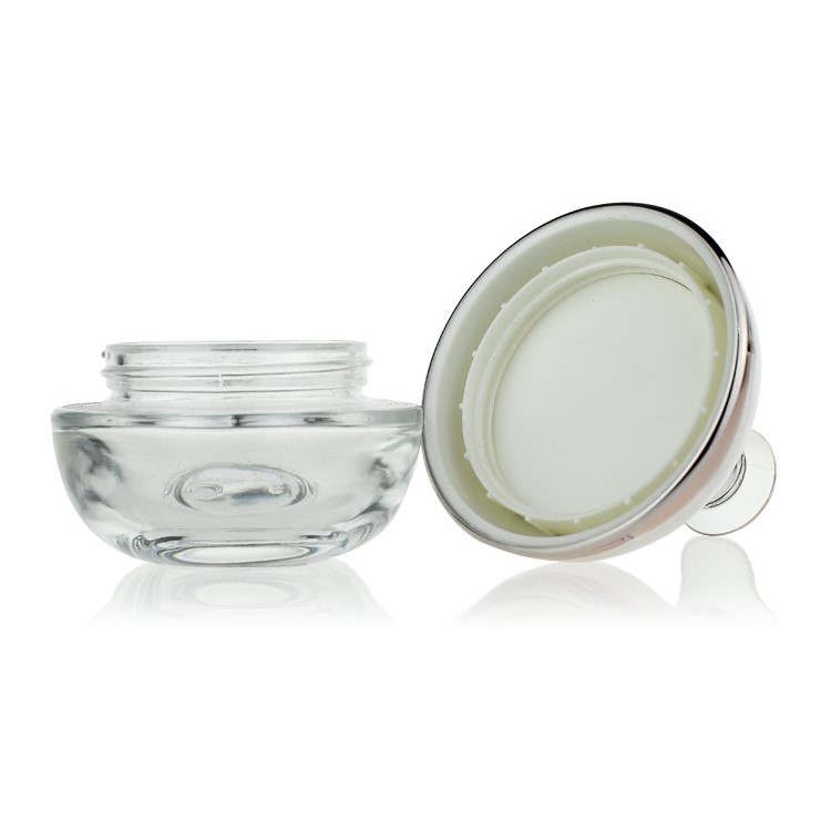Luxury cosmetic packaging glass cream jar 30g 50g custom glass cream jar with acrylic pump cap