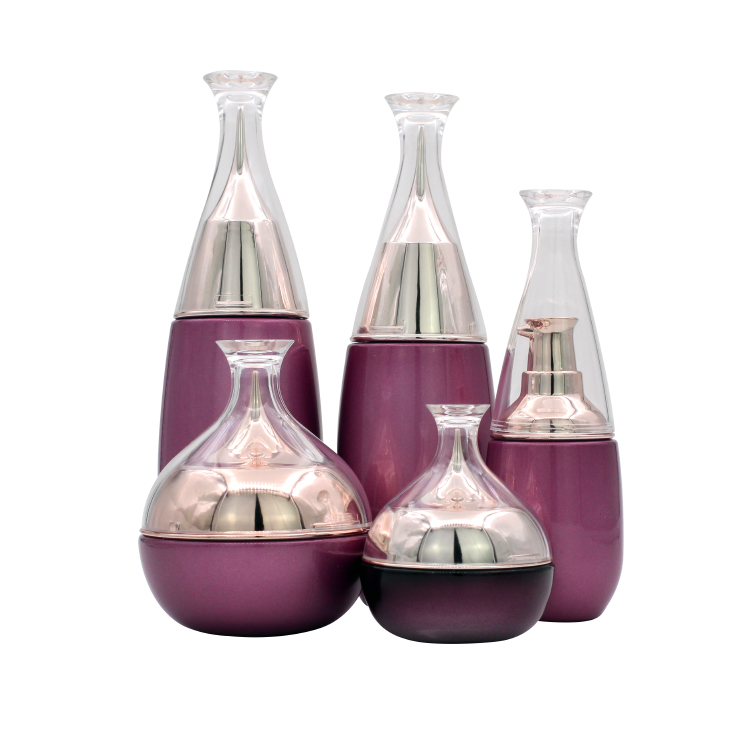 Luxury cosmetic packaging glass cream jar 30g 50g custom glass cream jar with acrylic pump cap