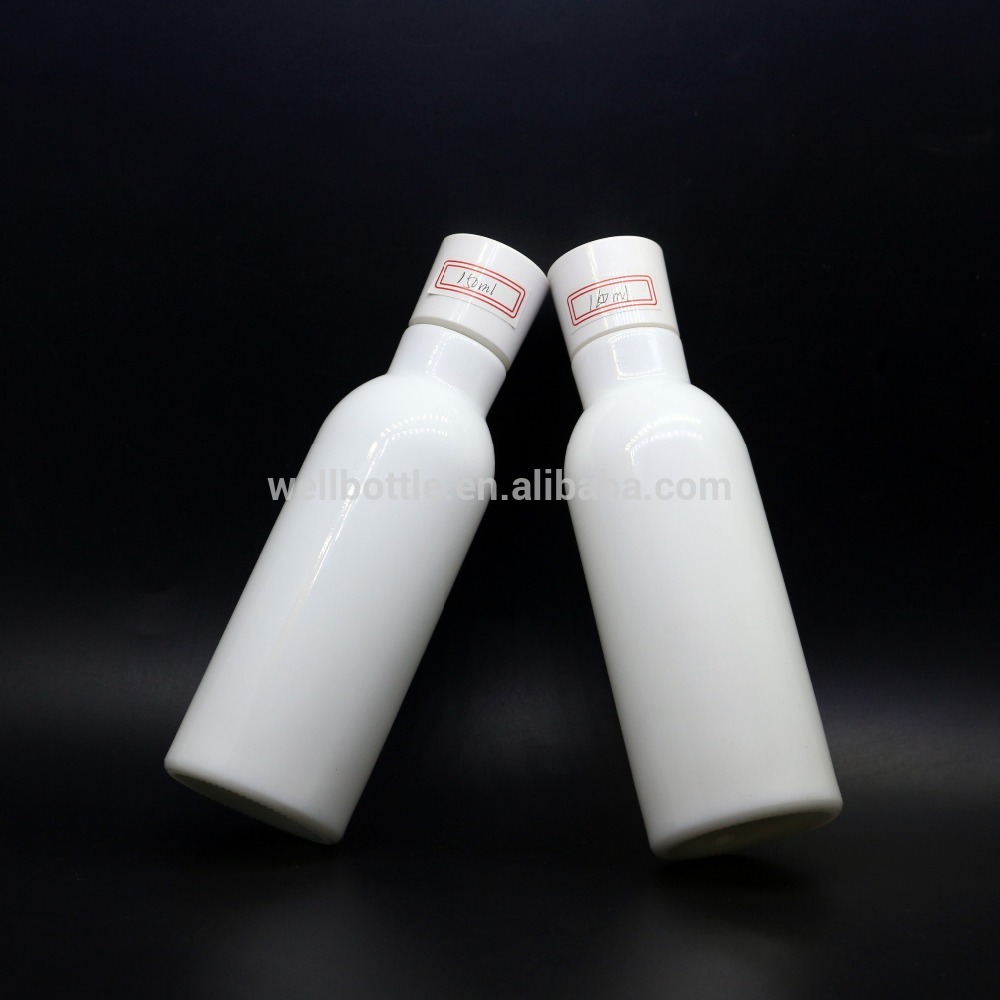 Luxury cosmetic packaging with white porcelain glass jar and glass bottle WP-01B