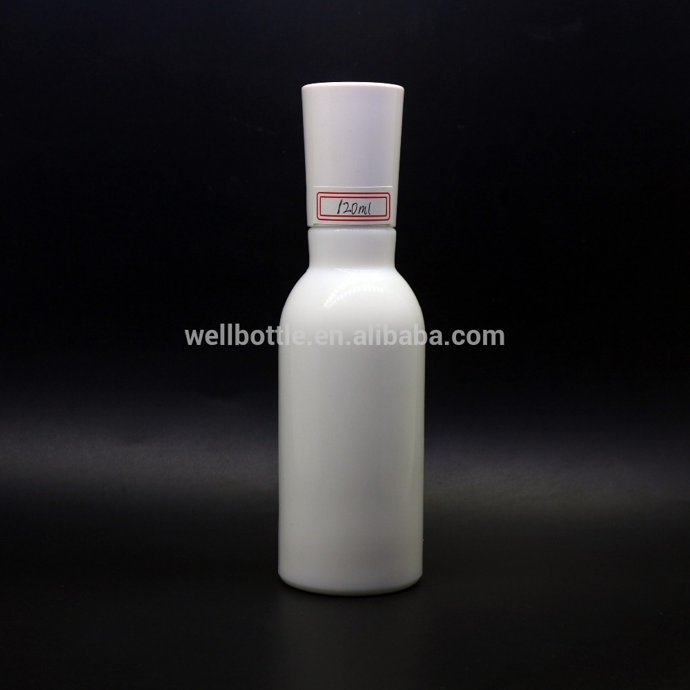 Luxury cosmetic packaging with white porcelain glass jar and glass bottle WP-01B