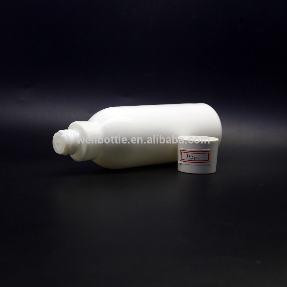 Luxury cosmetic packaging with white porcelain glass jar and glass bottle WP-01B