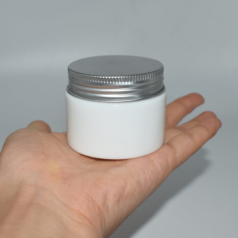 Luxury cosmetic skin care packaging white porcelain cream cosmetic glass jar with lid for body butter