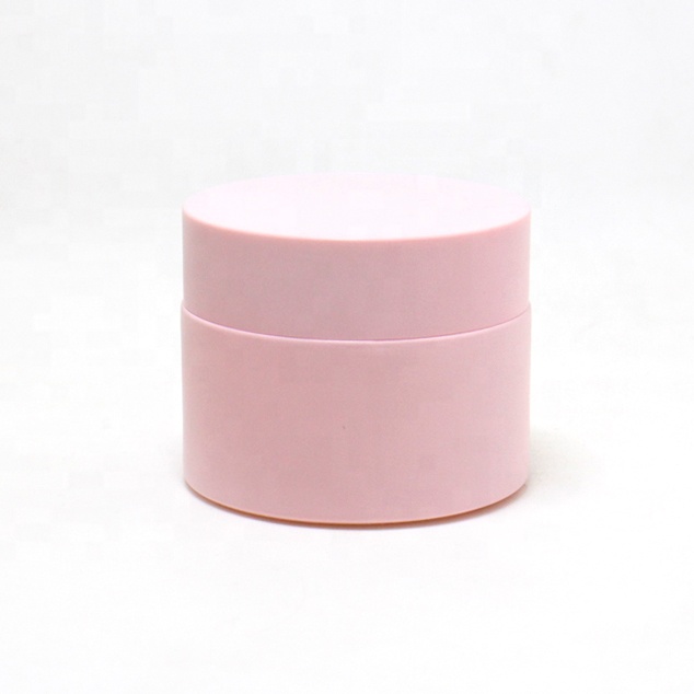 Luxury custom 20g 30g 50g 60g 100g frosted matte lovely pink face cream glass cosmetic jar