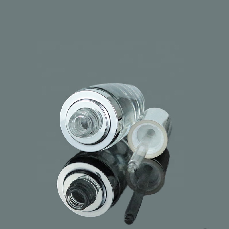 Luxury custom 30ml 60ml 100ml 120ml press pump dropper bottle push button serum glass bottle (EPG12)