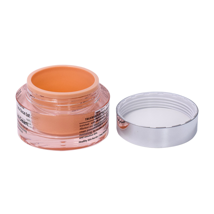 Luxury cylinder 50g acrylic face body cream jar double wall acrylic container