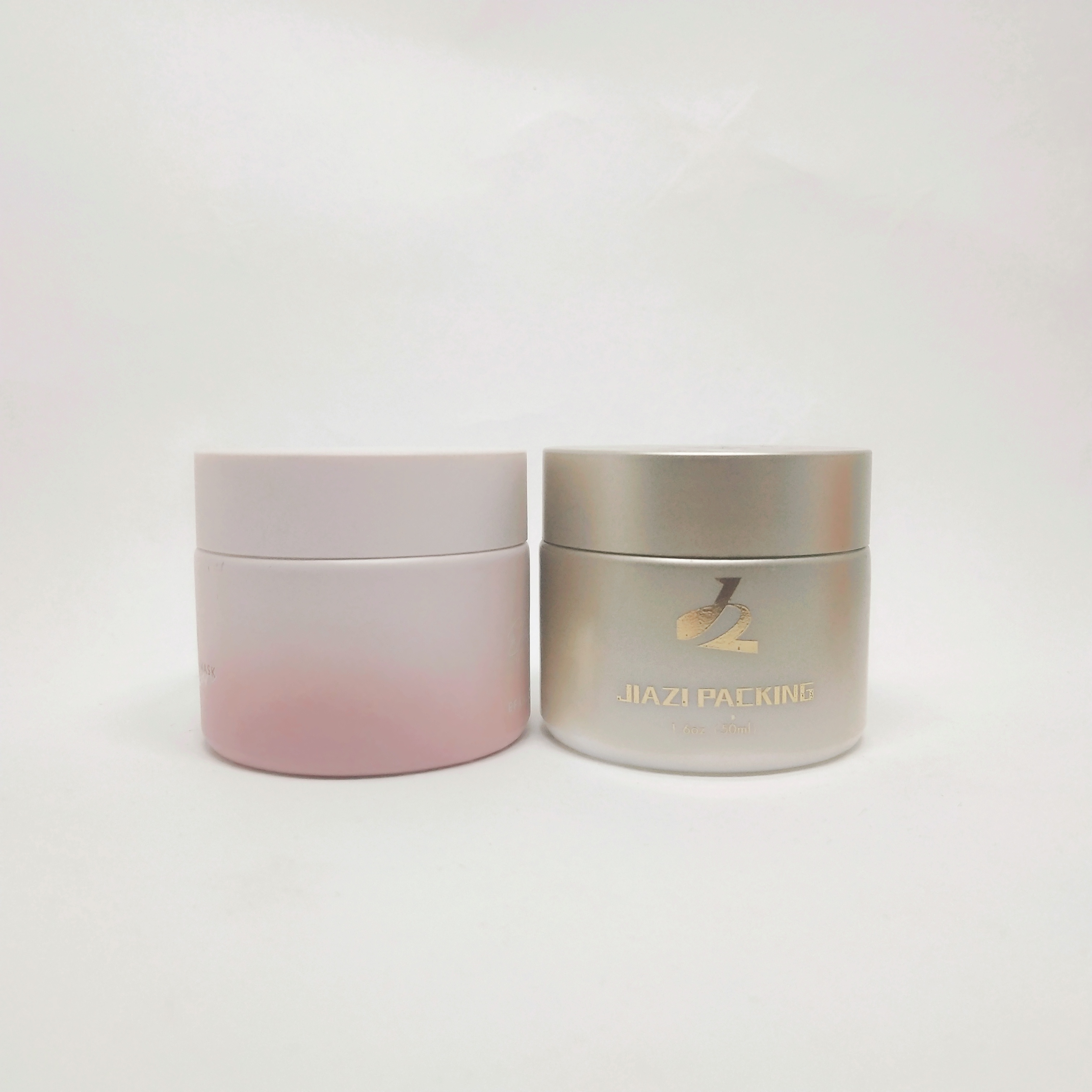 Luxury design cosmetic white porcelain bottle 30g glass cream jar with screw lid