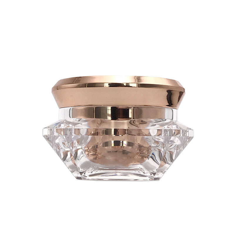 Luxury diamond acrylic cream jar cosmetic packaging jars for sale
