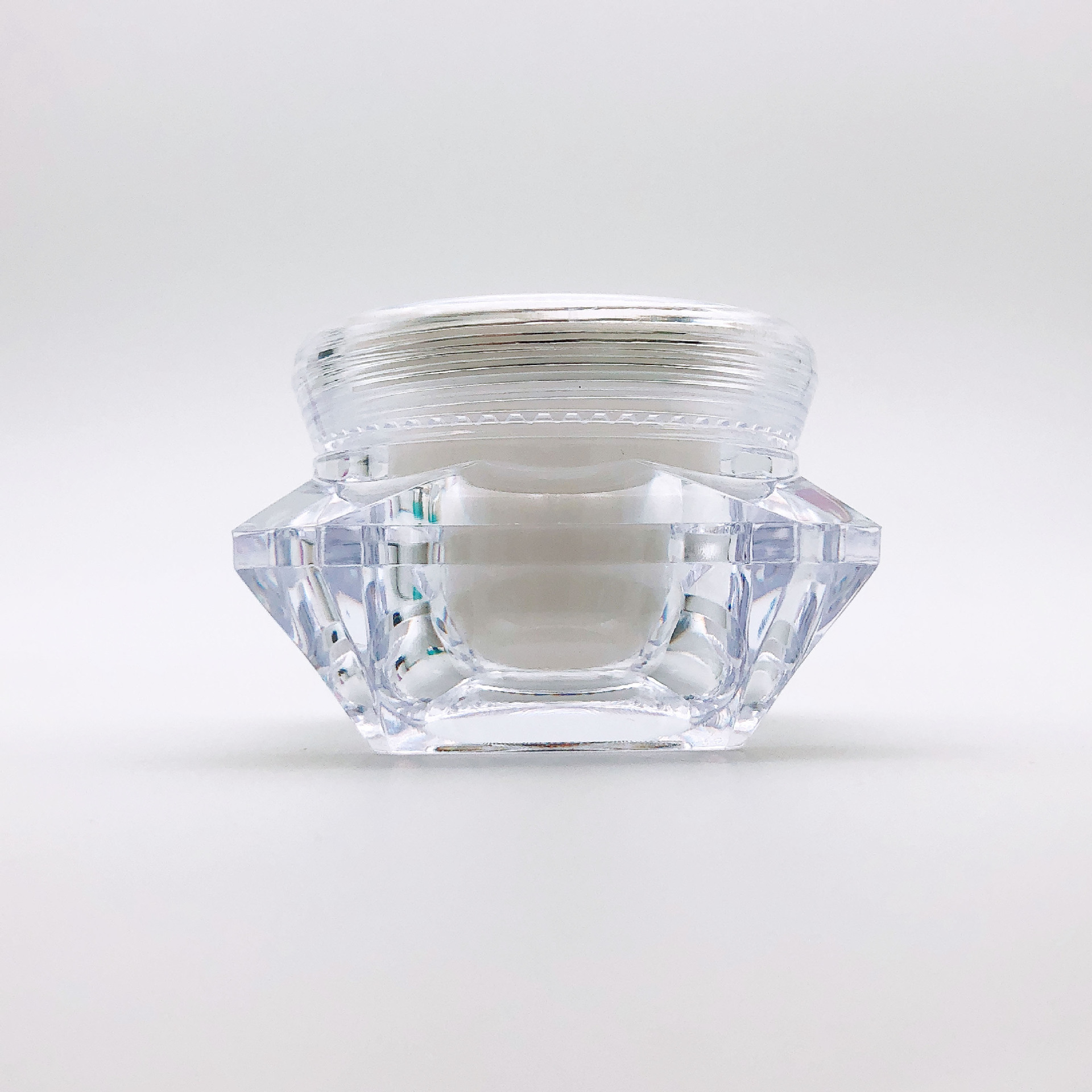 Luxury diamond acrylic cream jar cosmetic packaging jars for sale