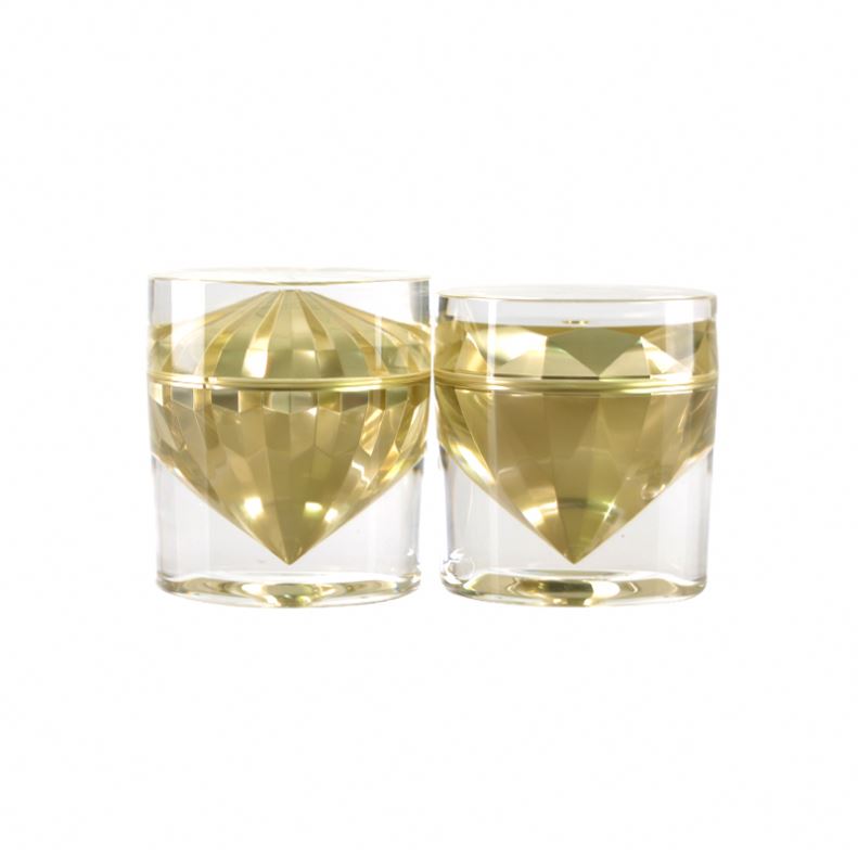 Luxury diamond acrylic cream jar cosmetic packaging jars