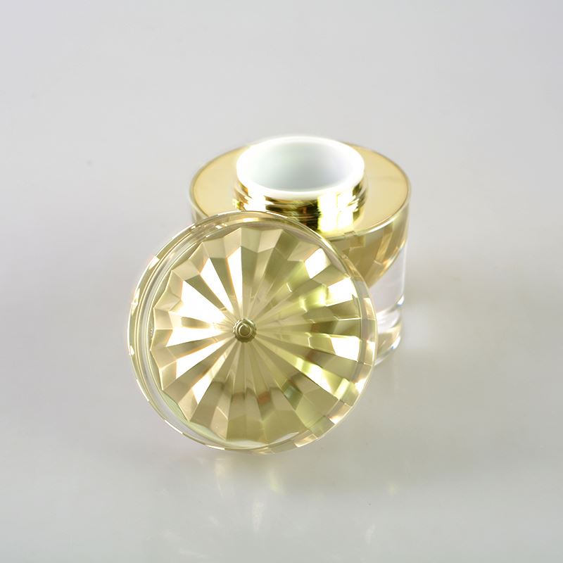 Luxury diamond acrylic cream jar cosmetic packaging jars