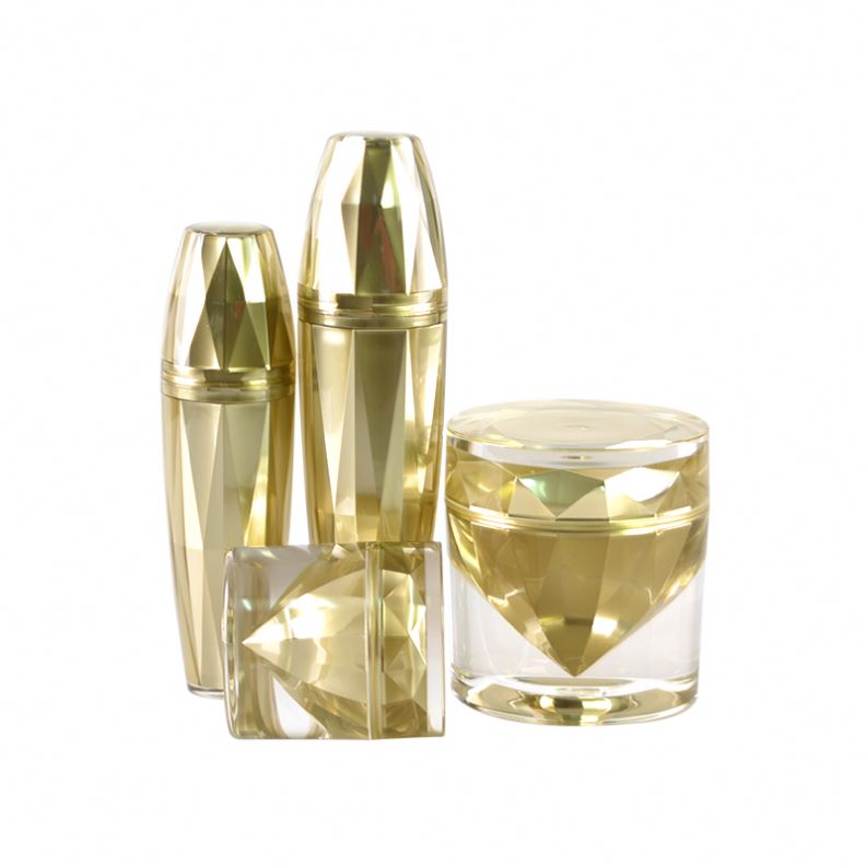 Luxury diamond acrylic cream jar cosmetic packaging jars