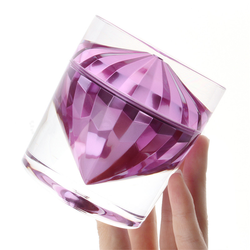 Luxury diamond shape 15g 50g light purple cosmetic acrylic jars
